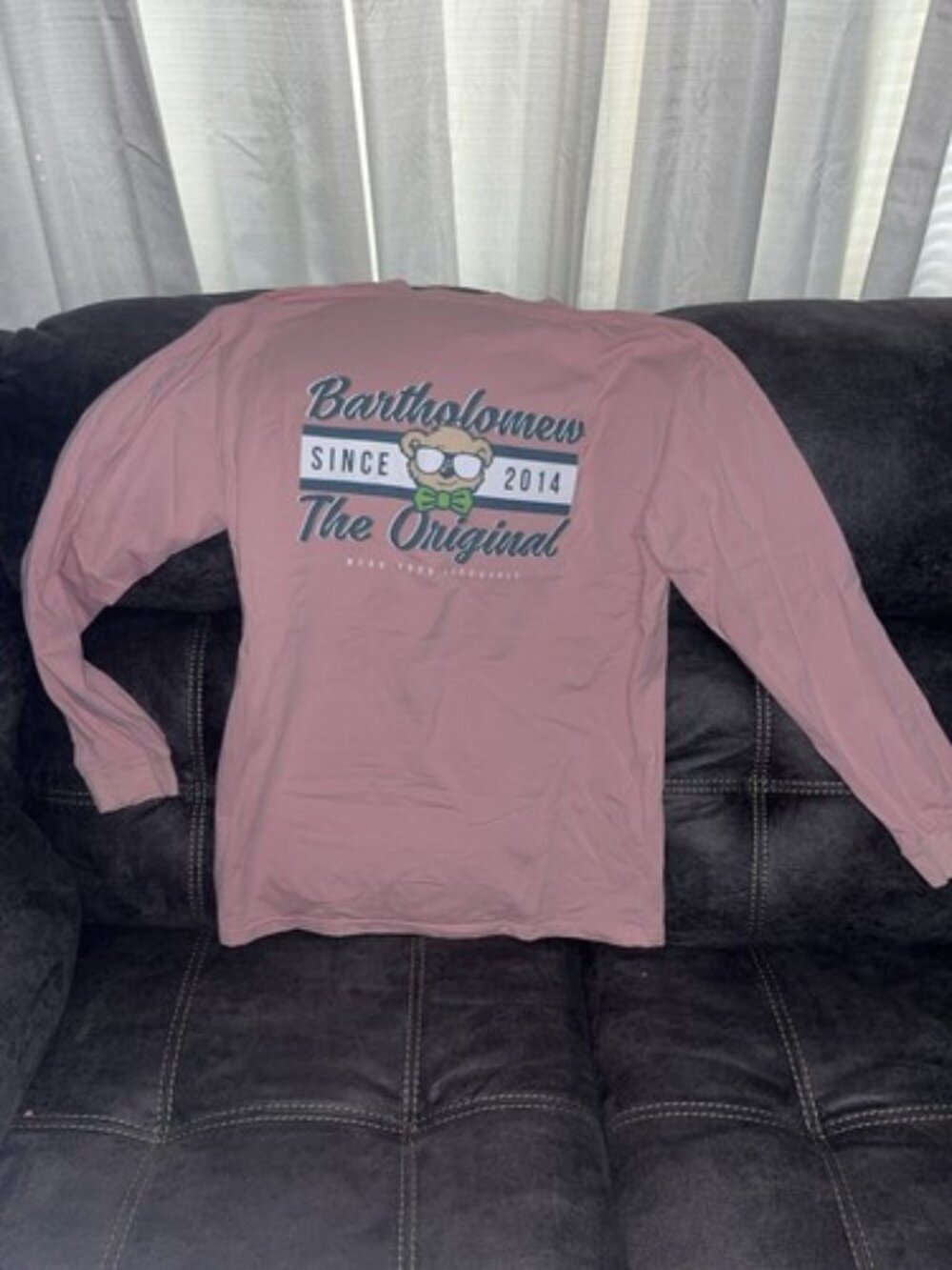 Dusty Pink Bartholomew Long Sleeve Tshirt Size Large- Very Soft 0429